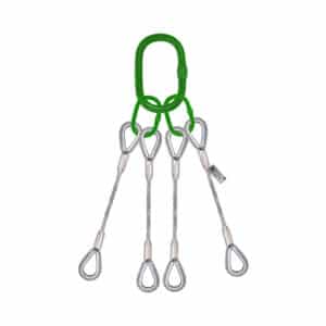 FOUR LEG STEEL WIRE ROPE BRIDLE SLING WITH THIMBLE EYES