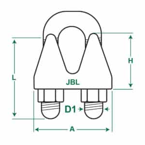SS WIRE ROPE GRIP CLIP
