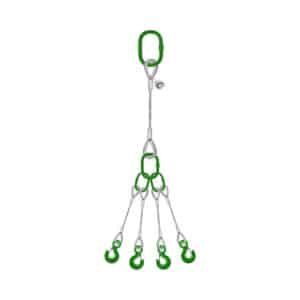 FIVE LEG STEEL WIRE ROPE SLINGS WITH EYE SLING HOOK