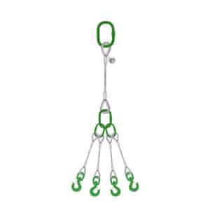 FIVE LEG STEEL WIRE ROPE SLINGS WITH SWIVEL SLING HOOK