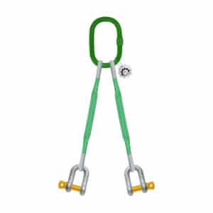 Two Leg Web Sling With D Shaped Shackle Screw Pin