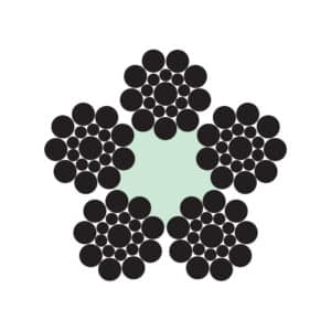 5X19 S (1-9-9)+FC STEEL WIRE ROPES