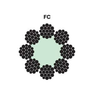 8x19W (6+6-6-1)+FC STEEL WIRE ROPE