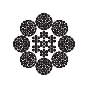 K-8X36WS (14-7+7-7-1)+IWRC STEEL WIRE ROPE