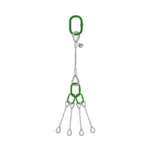 FIVE LEG STEEL WIRE ROPE SLINGS WITH THIMBLES