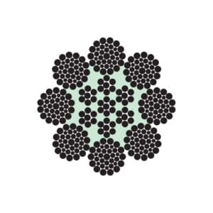 8X26WS (10-5+5-5-1)+IWRC STEEL WIRE ROPE