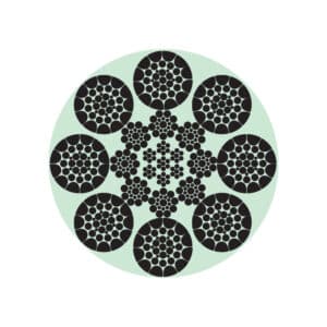 K-8X37SF (12-12-6F-6-1)+IWRC-PVF STEEL WIRE ROPE