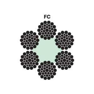 6X31SW (1-6-6+6-12)+FC STEEL WIRE ROPE