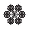6X19W (1-6-6+6)+IWRC STEEL WIRE ROPE