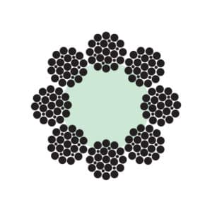 8X25F(1-6F-6-12)+IWRC STEEL WIRE ROPE