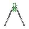 ADJUSTABLE TWO LEG CHAIN SLING WITH CLEVIS SLING HOOK