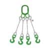 FOUR LEG STEEL WIRE ROPE BRIDLE SLING WITH SWIVEL SLING HOOK