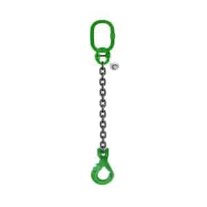 ONE LEG CHAIN SLING WITH CLEVIS SELF LOCKING HOOK