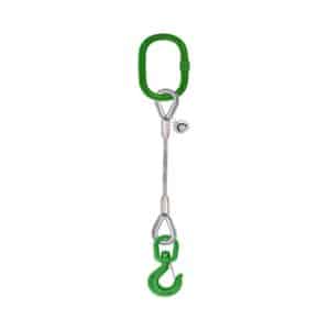 ONE LEG STEEL WIRE ROPE SLING WITH SWIVEL SLING HOOK