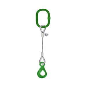 ONE LEG STEEL WIRE ROPE SLING WITH EYE SELF LOCKING HOOK