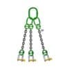 THREE LEG CHAIN SLING WITH D-SHAPED SHACKLE SCREW PIN