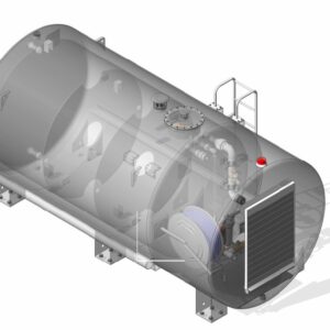 2500 Litre double steel walled Fuel Bowser with trolley Dwg-7