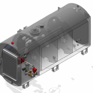 2500 Litre double steel walled Fuel Bowser with trolley Dwg-7