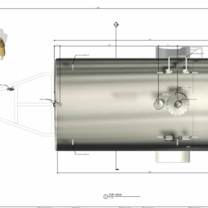 2500 Litre double steel walled Fuel Bowser with trolley Dwg-7